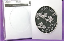 Quilled Creations 6 Oval shaped tri-fold cards and envelopes