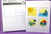 Quilled Creations 6 Square shaped tri-fold cards and envelopes