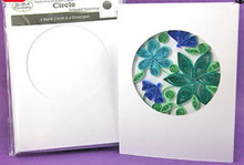 Quilled Creations 6 Circle shaped tri-fold cards and envelopes