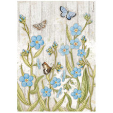Stamperia A4 Decoupage Rice Paper- Romantic Garden House- Butterflies