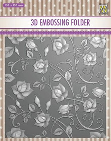 Nellie's Choice 3D Embossing Folder - Roses