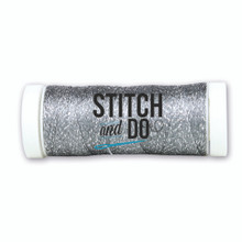 Stitch and Do Embroidery Sparkles Thread 120 m Roll- Steel SDCDS19