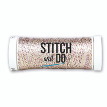 Stitch and Do Embroidery Sparkles Thread 120 m Roll- Multicolor Red SDCDS20
