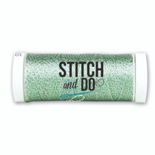 Stitch and Do Embroidery Sparkles Thread 120 m Roll- Silver-Green SDCDS13