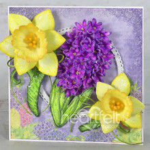 Heartfelt Creations Spring Daffodil Value Bundle Dies Stamps Mold and Spring Garden Paper