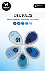 Studio Light Essentials Collection- Water Based Ink Pads- Shades of Blue