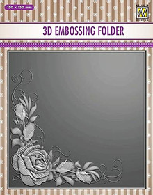 Nellie's Choice- Embossing 3D Folder - Rose Corner