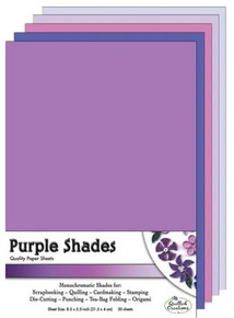 Quilled Creations 8.5x5.5 in Quilling Coordinating Sheets- 20 Purple Shades