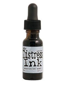 Ranger- Tim Holtz- Distress Ink Re-inker 0.5 fl oz- Weathered Wood