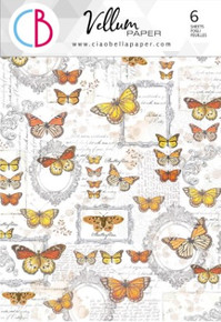 Ciao Bella A4 Vellum Paper- 6 sheets- 5 Printed Patterns + 1 White Sheet- Enchanted Land