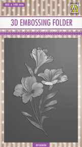Nellie's Choice 3D Embossing Folder - Orchid