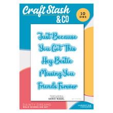 Craft Stash & Co by Sandi Nagel- Dainty Dreams- Bold Words Die Set