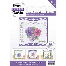 Stitch and Do Frame Layered Cards No25 with Embroidery Patterns & 3D Sheet includes stickers
