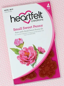 Heartfelt Creations Cling Rubber Stamp Set- Small Sweet Peony