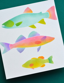 Memory Box 6x6 Stencil Set- Freshwater Fish