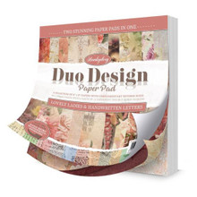 Hunkydory Crafts Duo Design Paper Pack- Lovely Ladies & Handwritten Letters