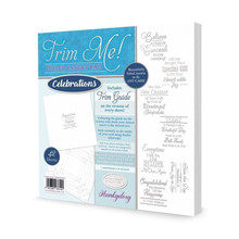 Hunkydory Crafts- Trim Me! Foiled Insert Pad - Celebrations Silver