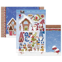 HunkyDory Crafts Gnome for Christmas Luxury Topper Set- Merry & Bright