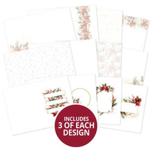 Hunkydory Crafts Poinsettia Sparkle Luxury Card Inserts Collection SPARK102