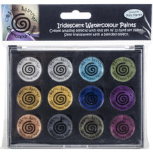 Cosmic Shimmer Iridescent Watercolour Paint Palette - Decadent & Precious Metals- Set 10