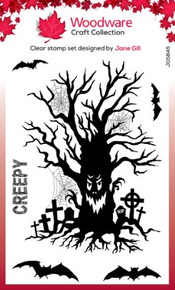 Woodware Clear Stamp Set Haunted Tree 4 in x 6 in Stamp