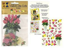 31 Vellum DIE-CUT ROSE IMAGES Card Embellishments