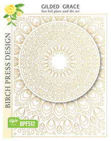 Birtch Press Design 100% Steel Gilded Grace Hot Foil Plate & Die Set- BPF512