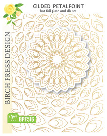 Birtch Press Design 100% Steel Gilded Petalpoint Hot Foil Plate & Die Set- BPF516