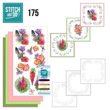 Find It Trading Stitch and Do 175 - Jeanine's Art- Perfect Butterfly Flowers- Embroidery on Paper kit