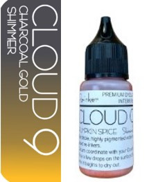 Lisa Horton Crafts- Cloud 9 Interference Dye/Pigment Ink- Re-inker (18mL)- Charcoal Gold Shimmer