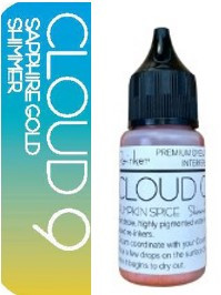 Lisa Horton Crafts- Cloud 9 Interference Dye/Pigment Ink- Re-inker (18mL)- Sapphire Gold Shimmer
