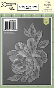 Lisa Horton Crafts- 3D Embossing Folder & 1 outline Die by Lisa- A6- Tea Rose