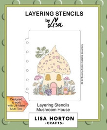 Lisa Horton Crafts- Layering Stencils- Mushroom House