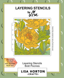 Lisa Horton Crafts- Layering Stencils- Bold Peonies