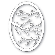 Poppystamp Die- Leafy Branch Oval