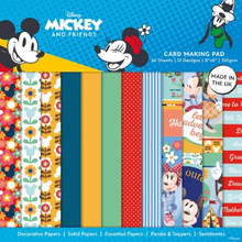 Disney Mickey and Friends 8x8 Card Making Pad- Mickey and Minnie