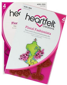 Bundle- Heartfelt Creations Floral Fashionista Stamp & Die Set