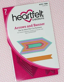 Heartfelt Creations Cut & Emboss Dies - Arrows and Banner, HCD1-7204