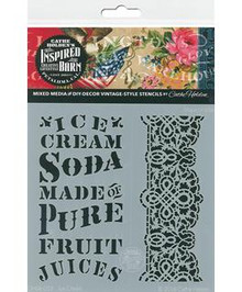 Cathe Holden's Inspired Barn 6x6 Stencil- Ice Cream