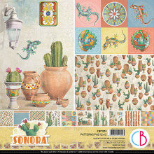 Ciao Bella 12"x 12" Patterns Paper- 8 Double-sided papers- Sonora