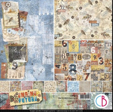 Ciao Bella 12"x 12" Patterns Paper- 8 Double-sided papers- Engine of the Future