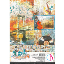 Ciao Bella A4 Creative Pad- 9 Double-sided papers- Blue Note