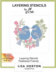 Lisa Horton Crafts- Layering Stencils- Feathered Friends