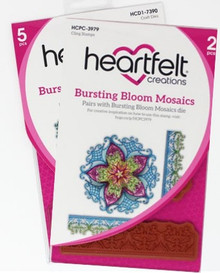 Bundle- Heartfelt Creations Bursting Bloom Mosaics Stamp & Die Set