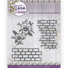 Find It Trading- Precious Marieke- Purple Passion- Wall with Pansies Die Set PM10246