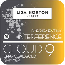 Lisa Horton Crafts- Cloud 9 Interference Dye/Pigment Ink- Charcoal Gold Shimmer
