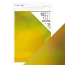 Craft Perfect Mirror Cardstock 92lb 8.5'X11' 5/Pkg-Inca Gold 9784E