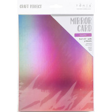 Craft Perfect Iridescent Mirror Card- Petal Pink