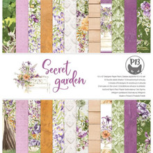 P13 Secret Garden 12x12 Designer Paper Pack- 12 Double-Sided Sheets- 240 gsm
