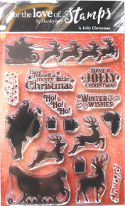 Hunkydory Clear Stamp Set Twilight A Jolly Christmas Reindeer Santa Sleigh FTLS316
